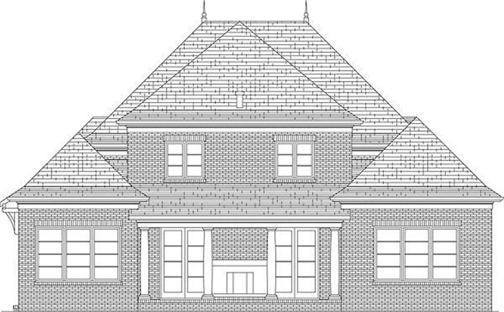 Home Plan Rear Elevation