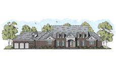 This is the front elevation for these Traditional Home Plans
