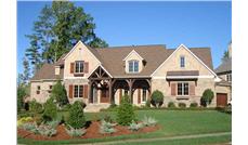 This is a color photo of these Craftsman Home Plans.