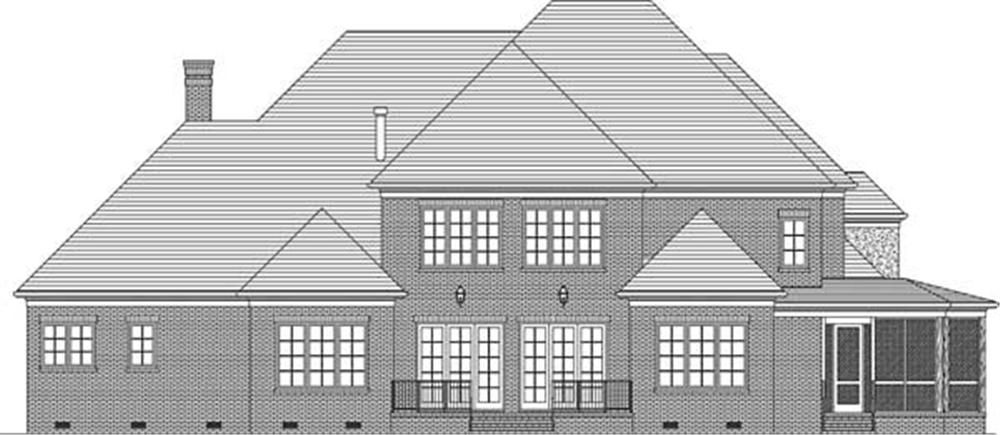 Home Plan Rear Elevation