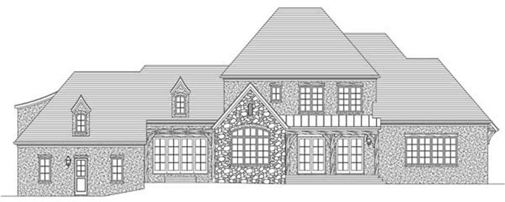 Home Plan Rear Elevation