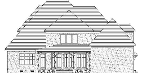 Home Plan Rear Elevation