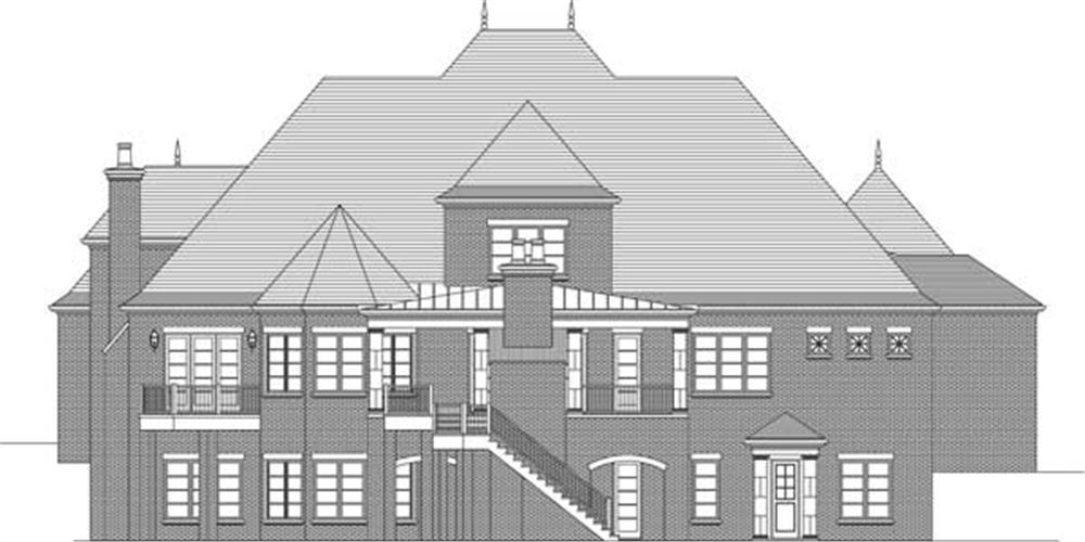 Home Plan Rear Elevation