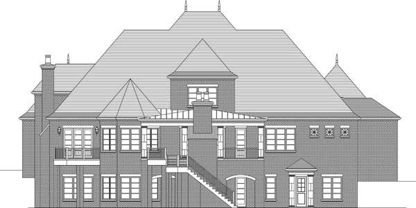 Home Plan Rear Elevation