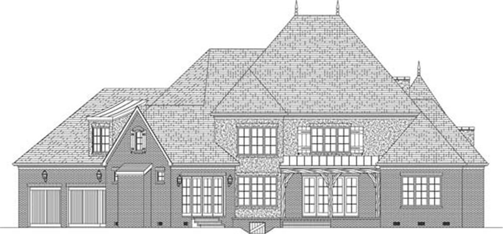 Home Plan Rear Elevation