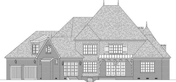 Home Plan Rear Elevation