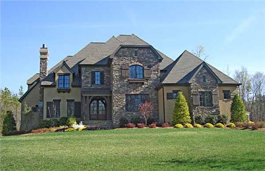 This is a color photo for these Luxury European Home Plans.
