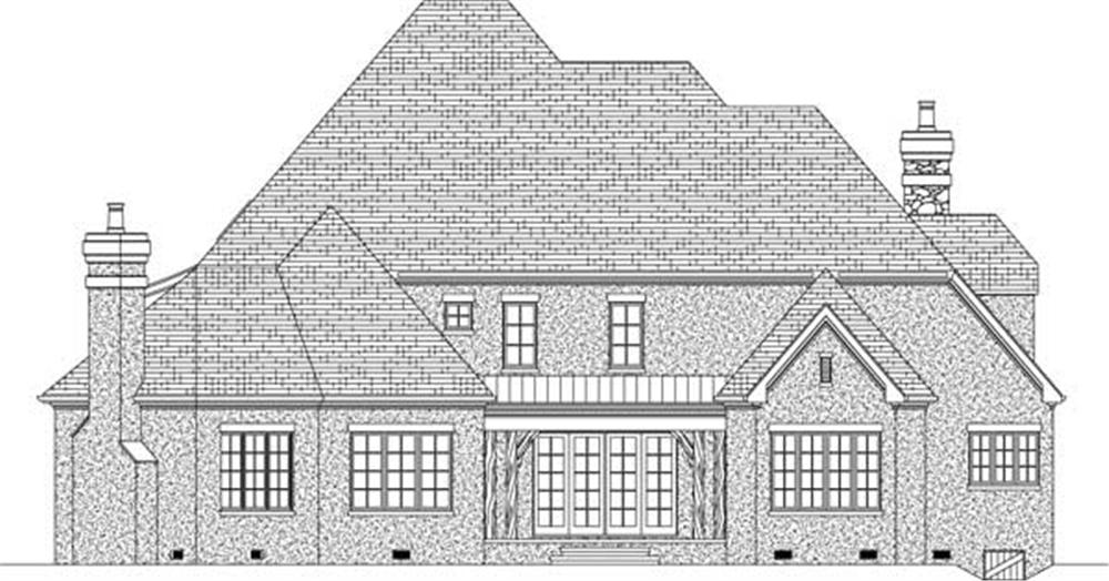 Home Plan Rear Elevation