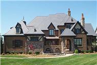 This is a color photo for these Tudor Home Plans.