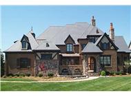 This is a color photo for these Tudor Home Plans.
