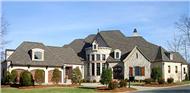This is a color photo of these European house Plans.