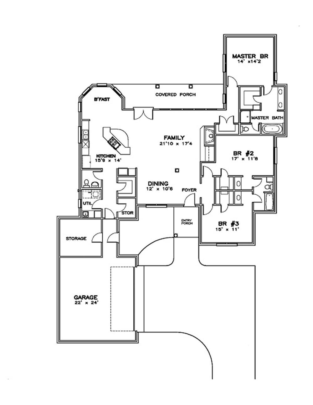 155-1003 house plan first floor