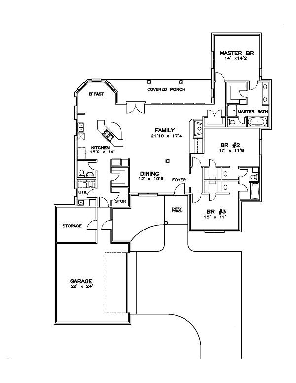 155-1005 house plan first floor