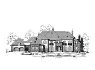 Luxury houseplans front rendering.
