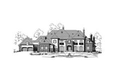 Luxury houseplans front rendering.