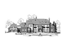 Luxury houseplans front rendering.