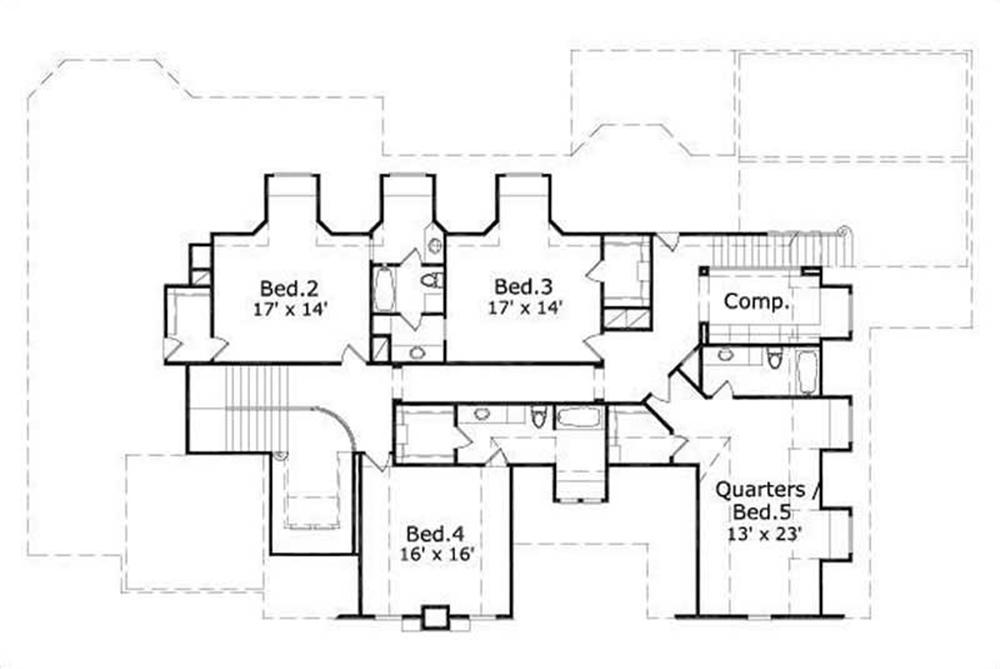 This image shows 4 bedrooms.