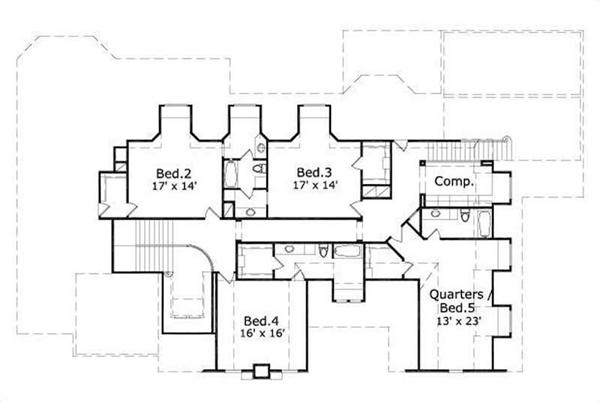 This image shows 4 bedrooms.