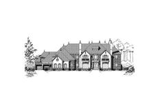 Luxury homeplans front rendering.
