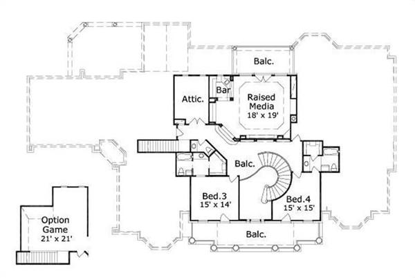 HOME PLAN NUMBER 20264 SECOND STORY FLOOR PLAN