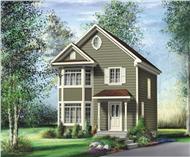 This image shows the Bungalow Style of this set of House Plans.