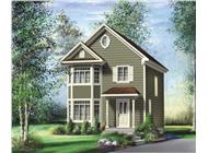This image shows the Bungalow Style of this set of House Plans.