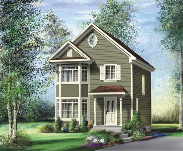 This image shows the Bungalow Style of this set of House Plans.