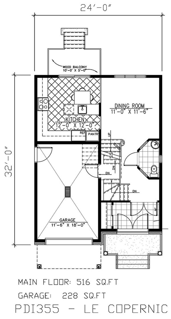 Small, European House Plans - Home Design PDI355