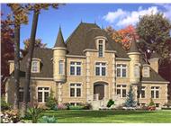 This is a computerized rendering for these Castle House Plans.