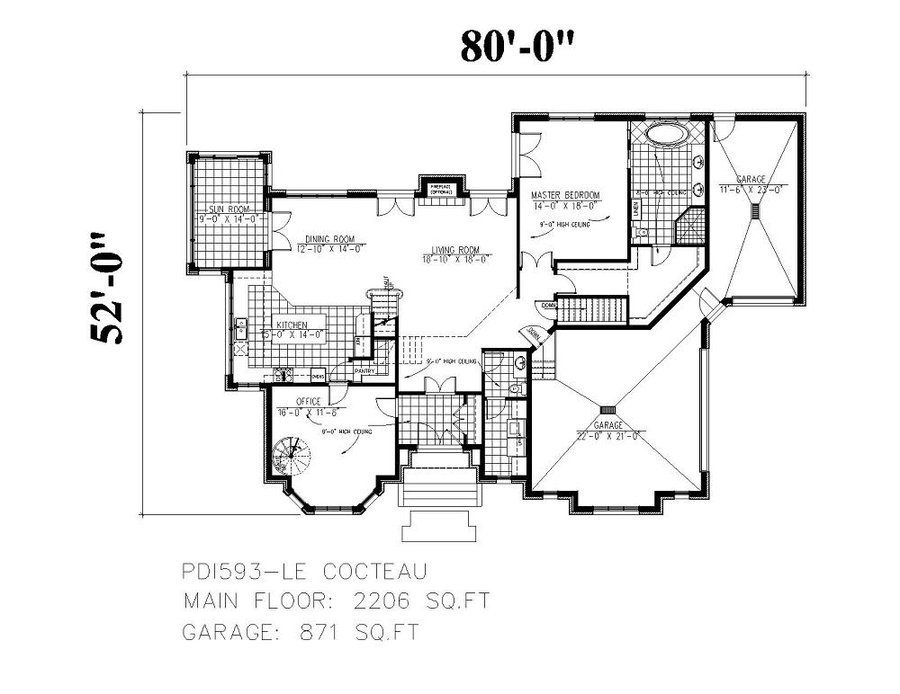 158-1147 house plan first floor