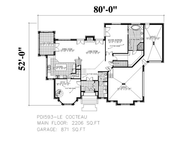 158-1147 house plan first floor