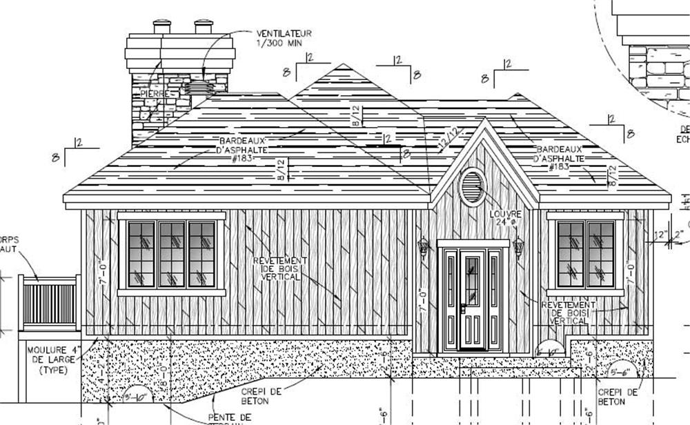 25703 Home Plan Front Elevation