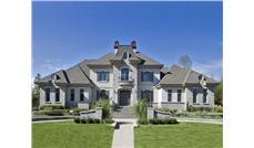 This is the front elevation for these European Luxury Home Plans.