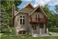 This is the front elevation for these Craftsman Home Plans.