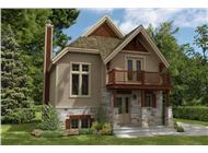 This is the front elevation for these Craftsman Home Plans.