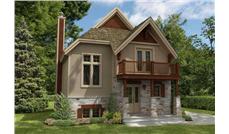 This is the front elevation for these Craftsman Home Plans.
