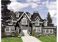 This is the front elevation for these European House Plans.