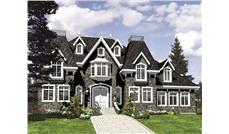 This is the front elevation for these European House Plans.