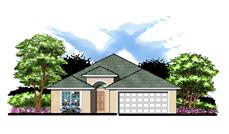 This is an artist's rendering for these Mediterranean Home Plans.