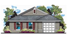 This is the front elevation for these European Home Plans.