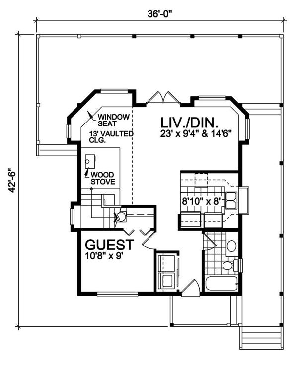 House Plan RS-1154 Main Floor Plan