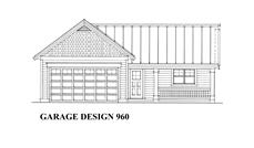 This is the front elevation of these Garage Plans.
