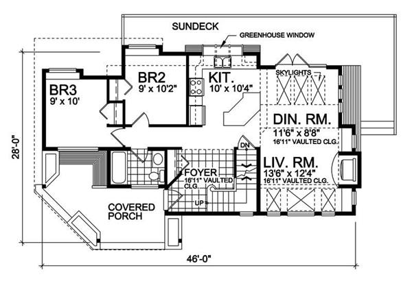 House Plan RS-1100 Main Floor Plan