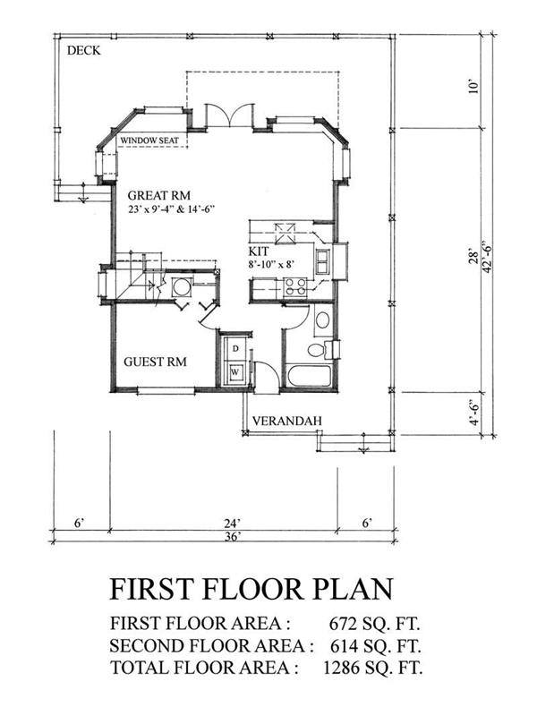 House Plan RS-1286 Main Floor Plan