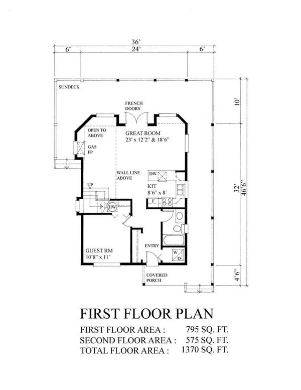 House Plan RS-1370 Main Floor Plan