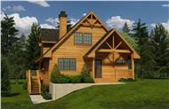 This is a computerized rendering of these log cabin house plans.