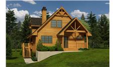 This is a computerized rendering of these log cabin house plans.