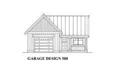 This is the front elevation of these Garage Plans.