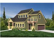 This is the front elevation of this set of garage plans.