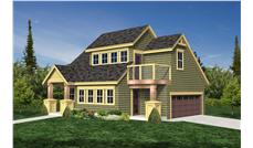 This is the front elevation of this set of garage plans.
